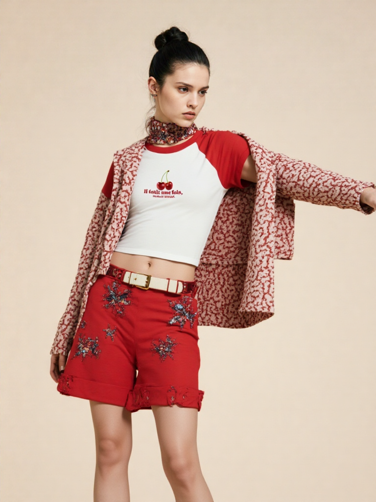 T-shirt côtelé à manches raglan pour femmes - Il était une fois, mais pas deux